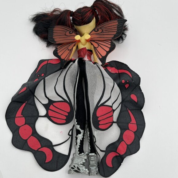 Monster High LUNA MOTHEWS Boo York Doll Wings Skirt Black Bodysuit Incomplete - Picture 9 of 16